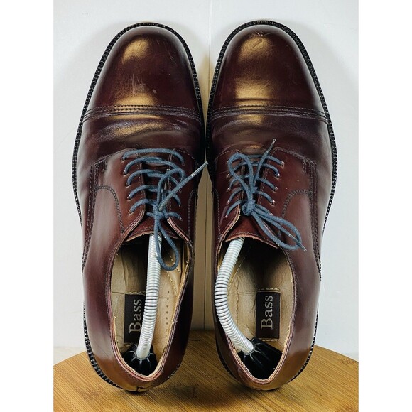 Bass Sperrazza Men\'s Dress Shoes Sz 10M Burgundy Oxford Leather Cap Toe Lace Up main image 6